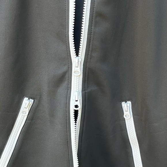 Pam & Gela Wm’s Sequined Stripe Zip Track Jacket In Black NWT Sz 0/XS - Picture 8 of 14